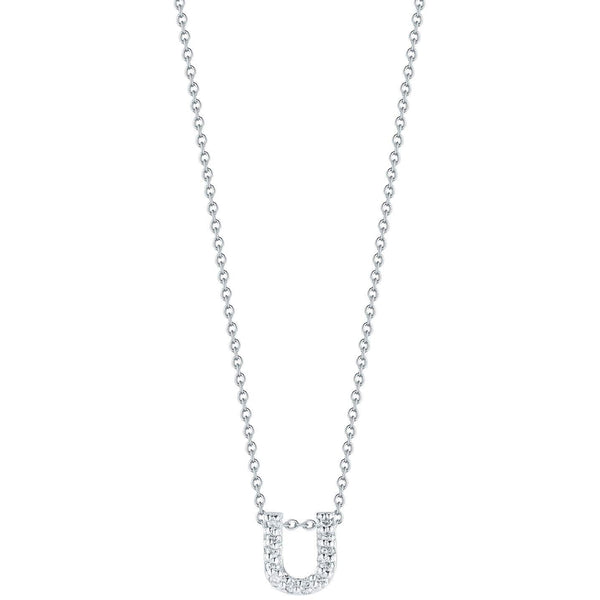 Roberto Coin Tiny Treasure Love Letter "U" Pendant Necklace
