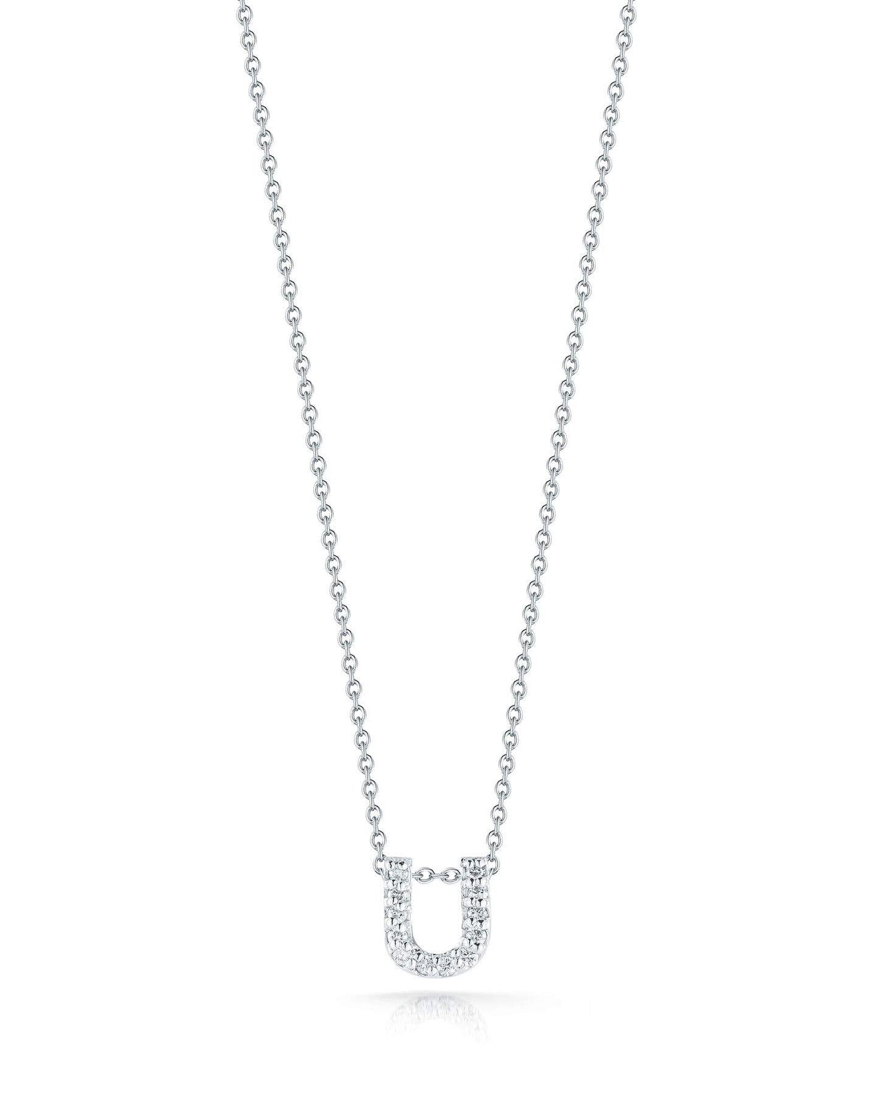 Roberto Coin Tiny Treasure Love Letter "U" Pendant Necklace