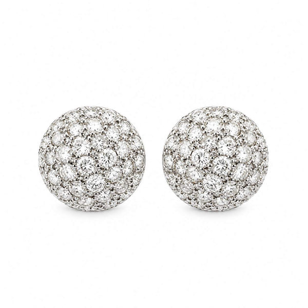 Diamond Button Earrings