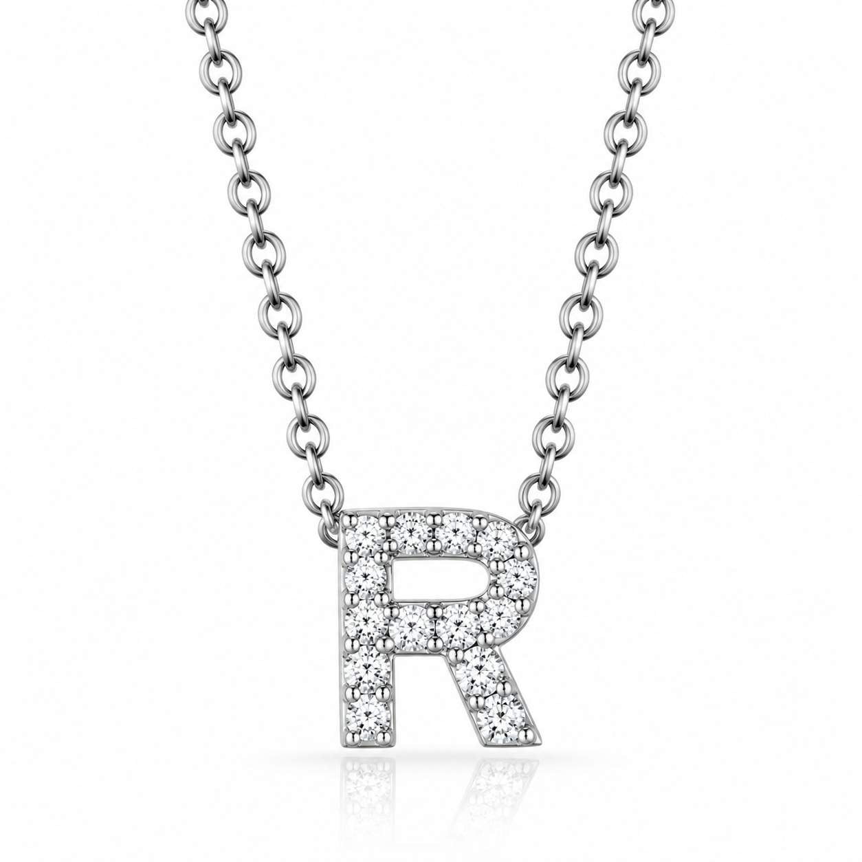 Roberto Coin Tiny Treasure Love Letter "R" Pendant Necklace