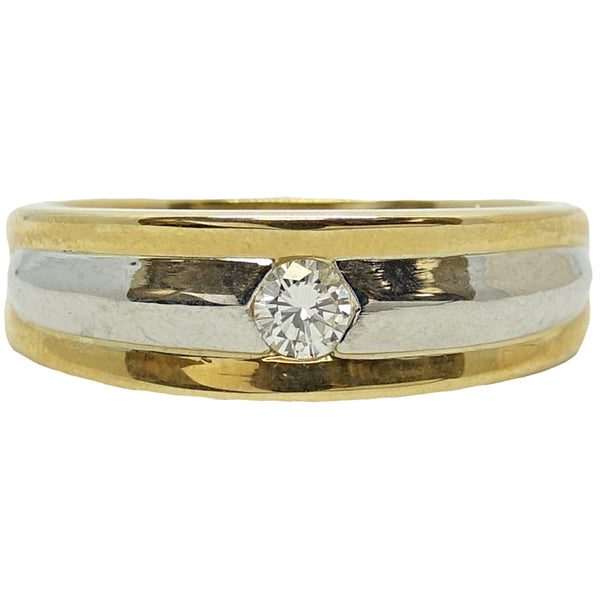TWO TONE DIAMOND MEN'S BAND