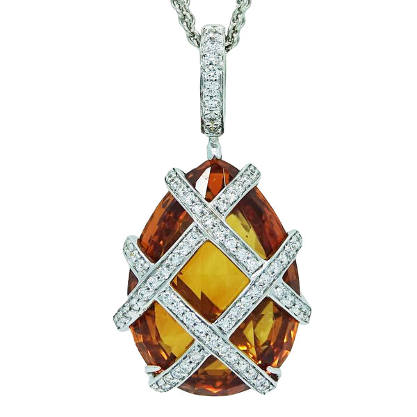Madeira And Diamond Necklace