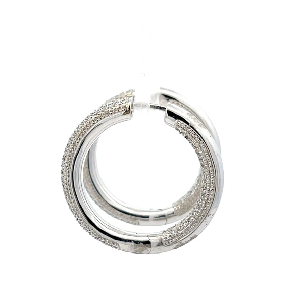 Diamond Hoop Earrings
