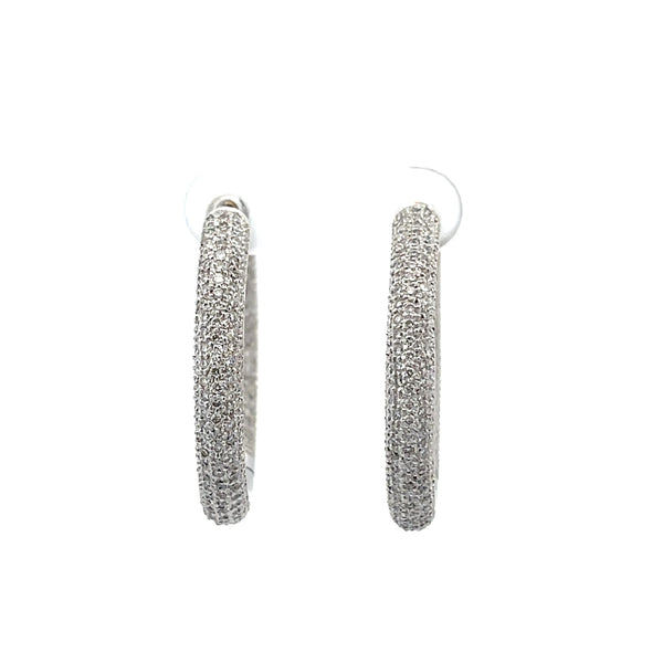 Diamond Hoop Earrings