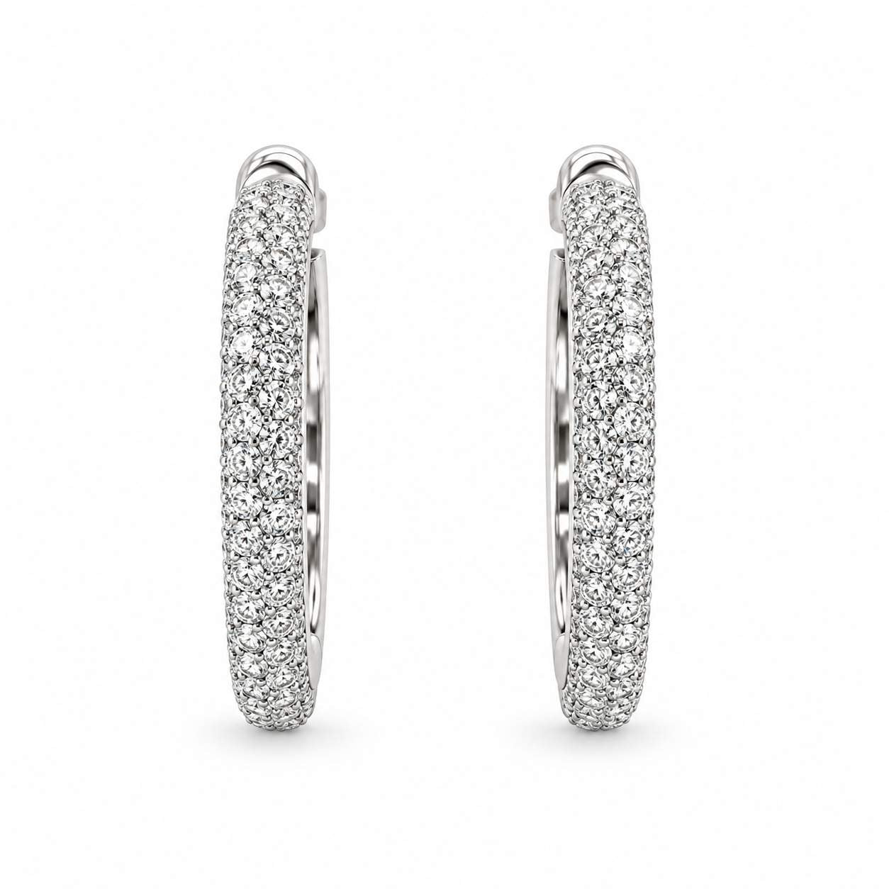 Diamond Hoop Earrings