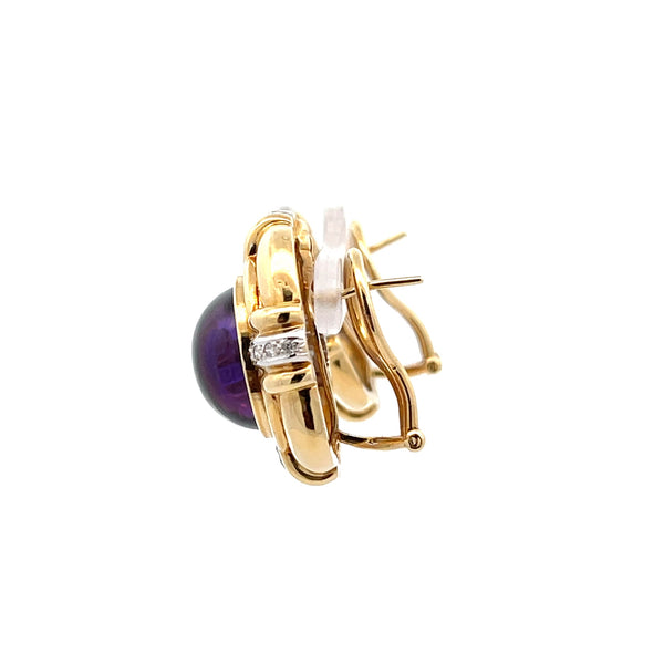 Amethyst & Diamond Earrings