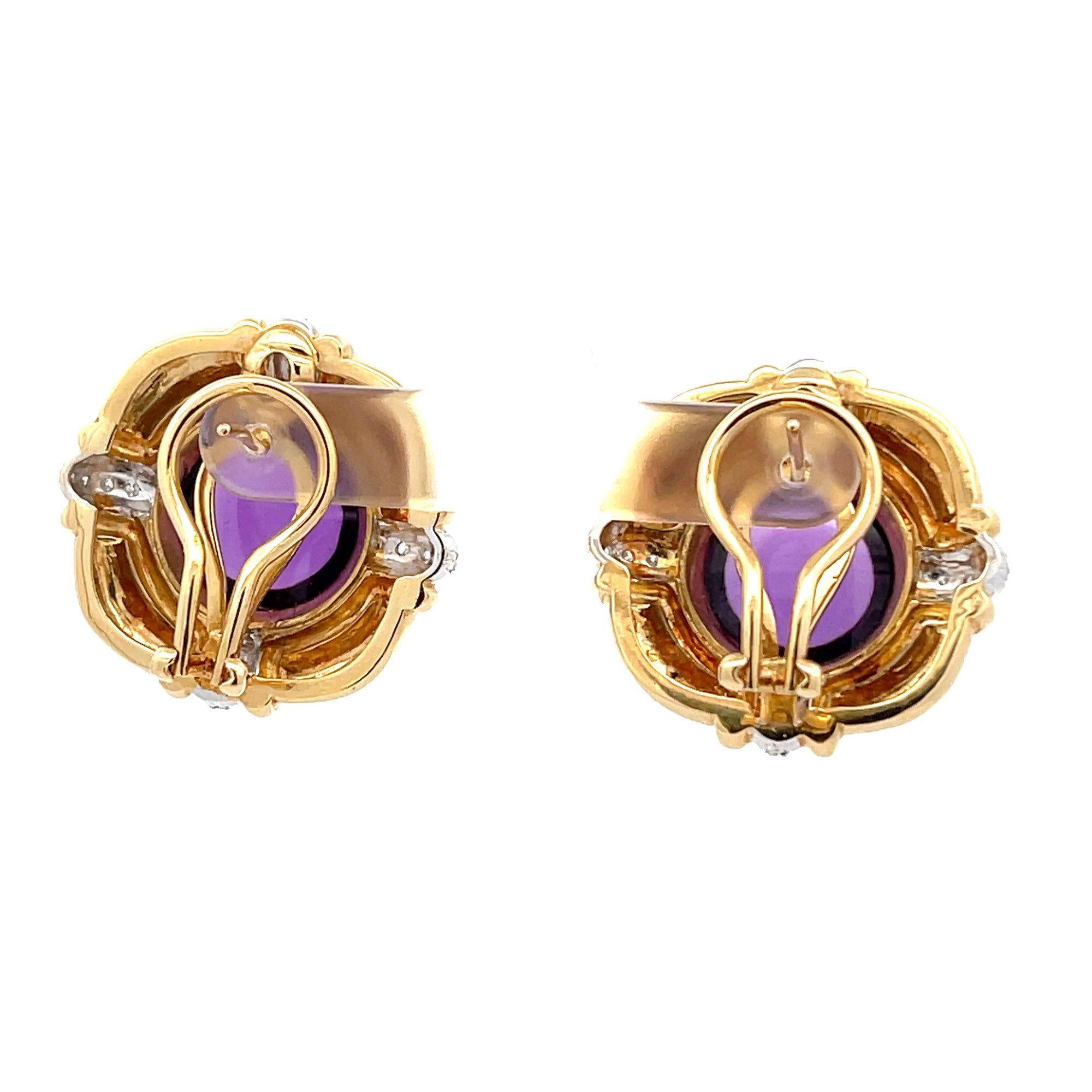 Amethyst & Diamond Earrings