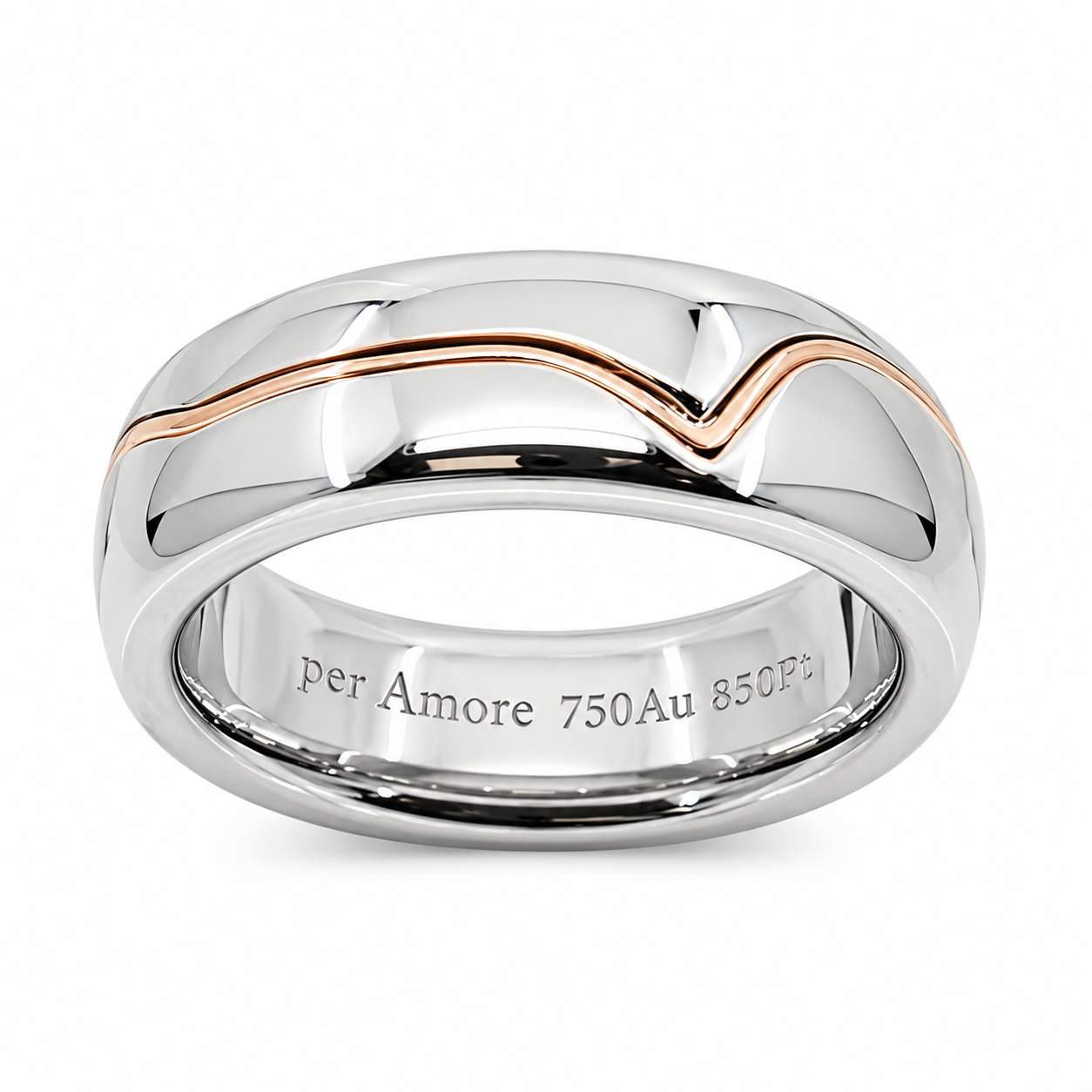 Heartbeat Wedding Band