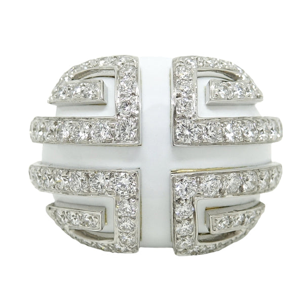 David Webb Scroll Diamond Ring