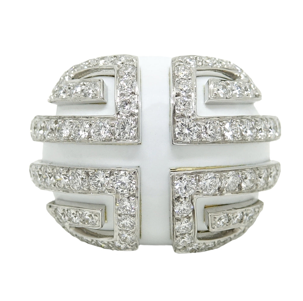 David Webb Scroll Diamond Ring