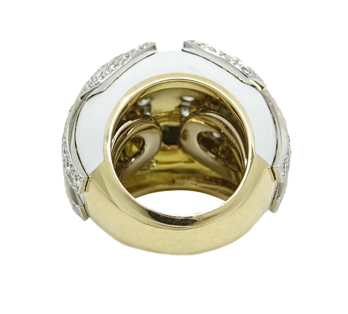 David Webb Scroll Diamond Ring