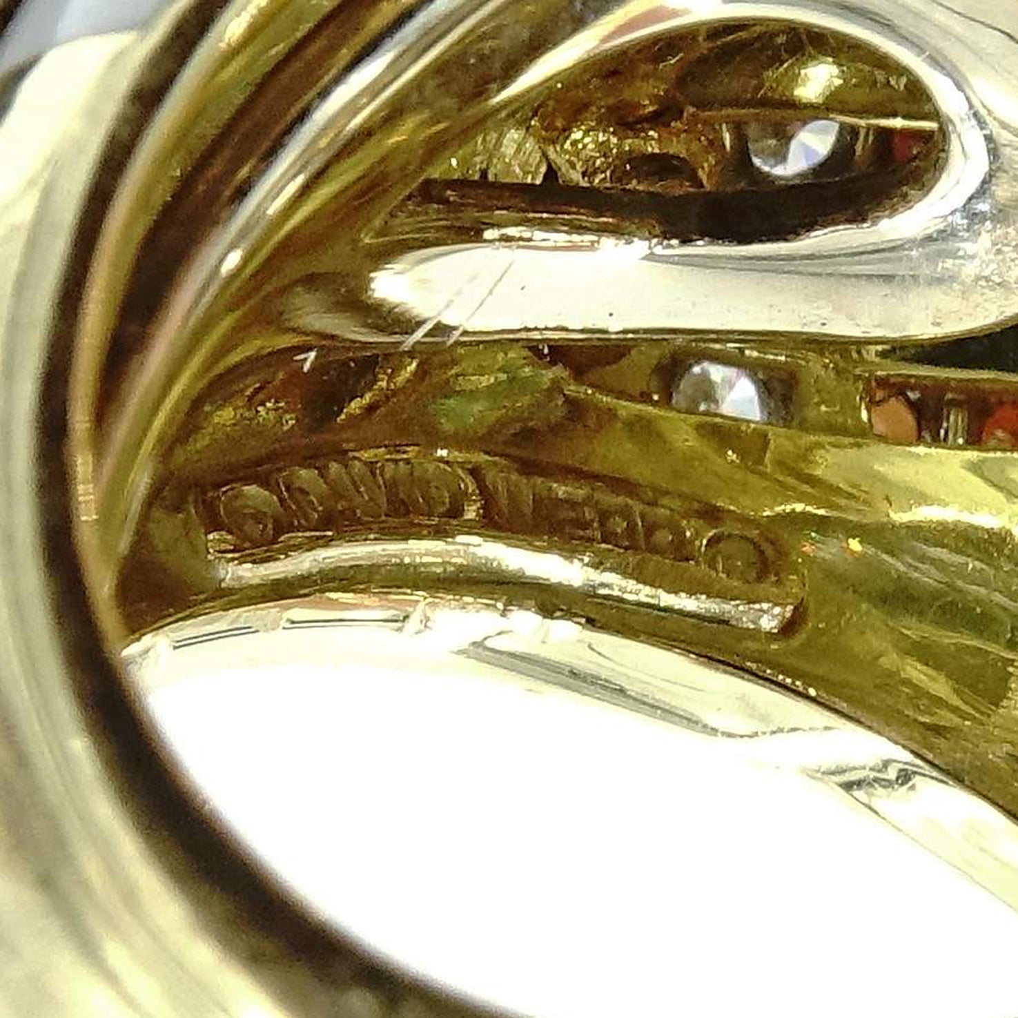 David Webb Scroll Diamond Ring