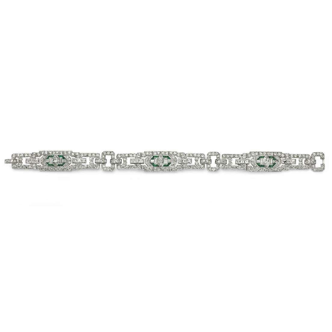 Emerald And Diamond Bracelet