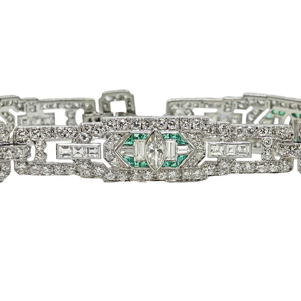 Emerald And Diamond Bracelet