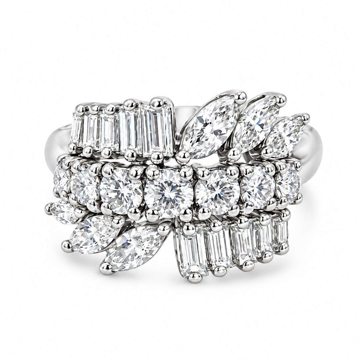 Diamond Flower Ring