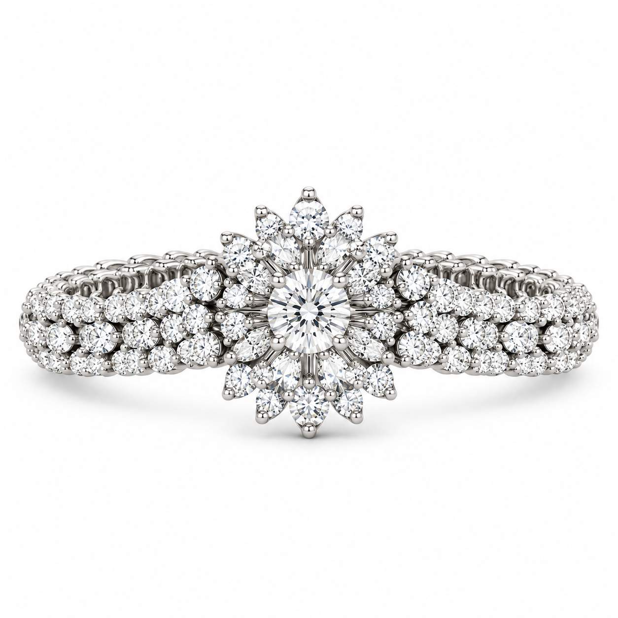 Diamond Flower Bracelet