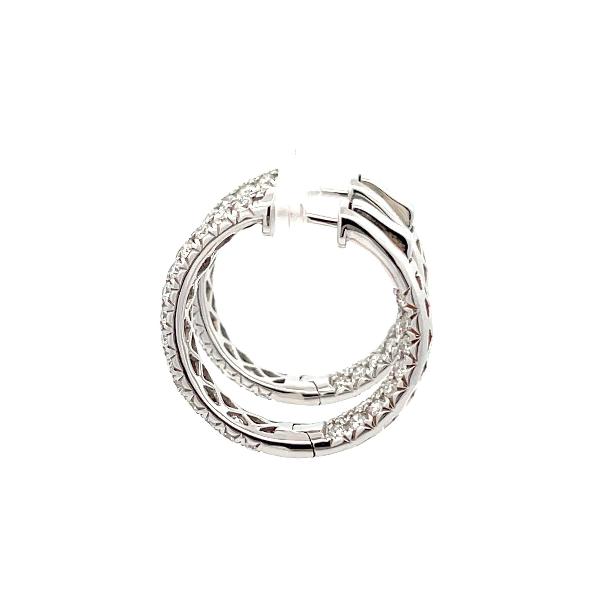 Diamond Inside Out Hoop Earrings