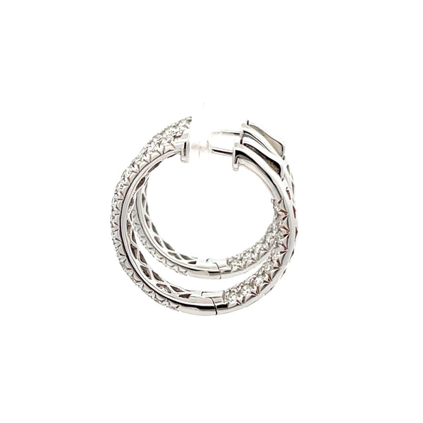 Diamond Inside Out Hoop Earrings
