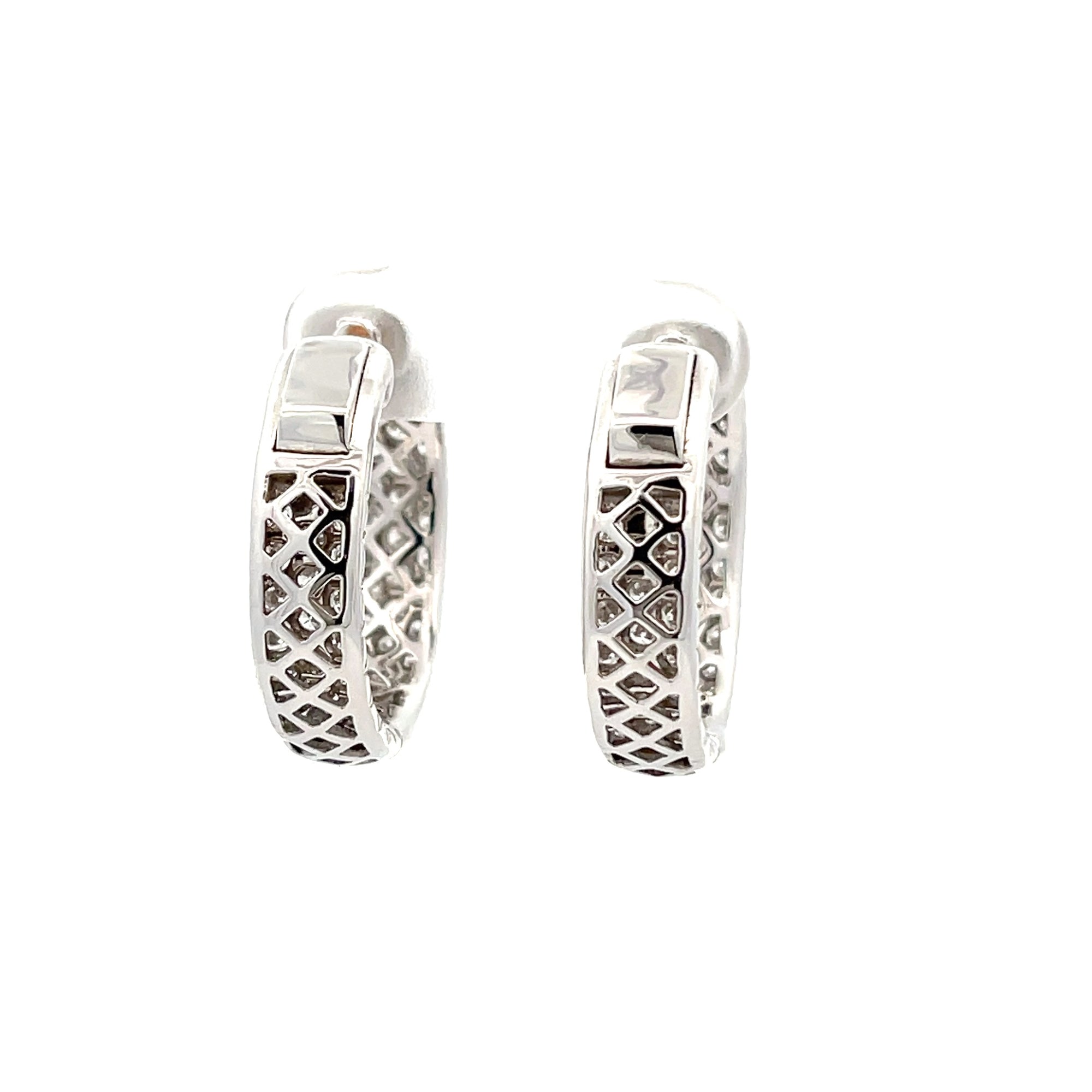Diamond Inside Out Hoop Earrings