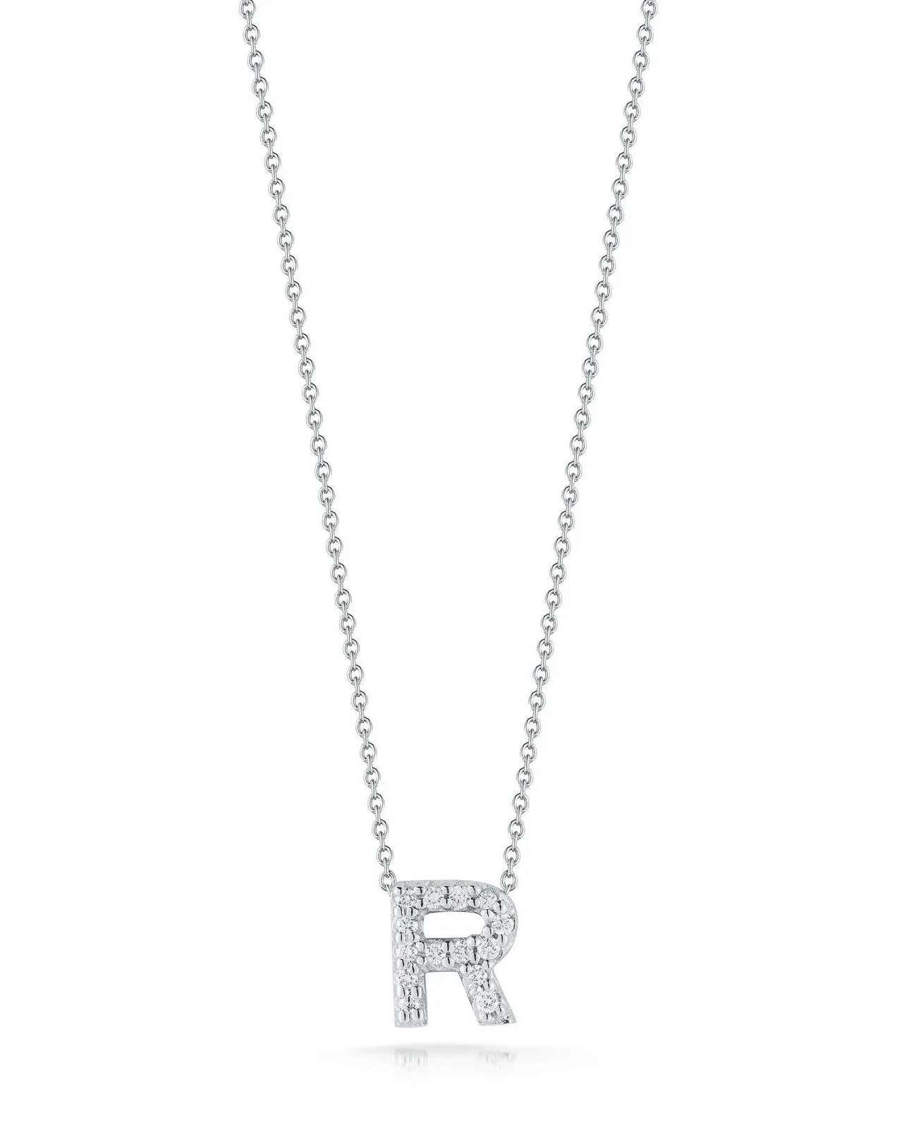 Roberto Coin Tiny Treasure Love Letter "R" Pendant Necklace Provident Jewelery