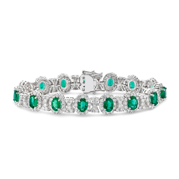 Emerald And Diamond Bracelet