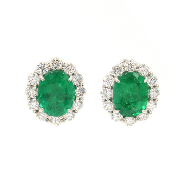 Emerald And Diamond Earrings