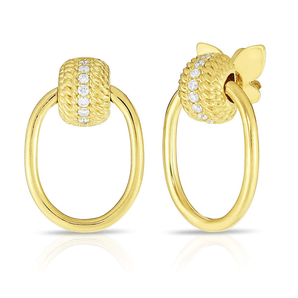 Roberto Coin Opera Texture Doorknocker Earrings
