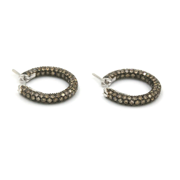 Garavello Eternity Diamond Hoop Earrings