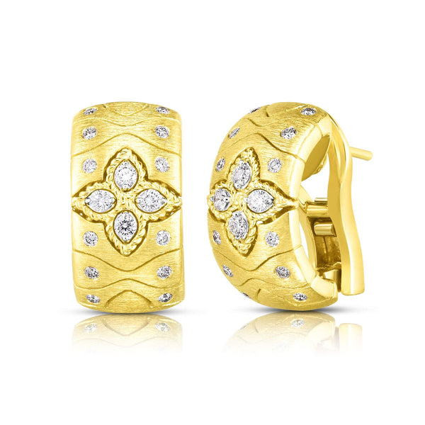 Roberto Coin Royal Princess Flower Satin-Finish Earrings