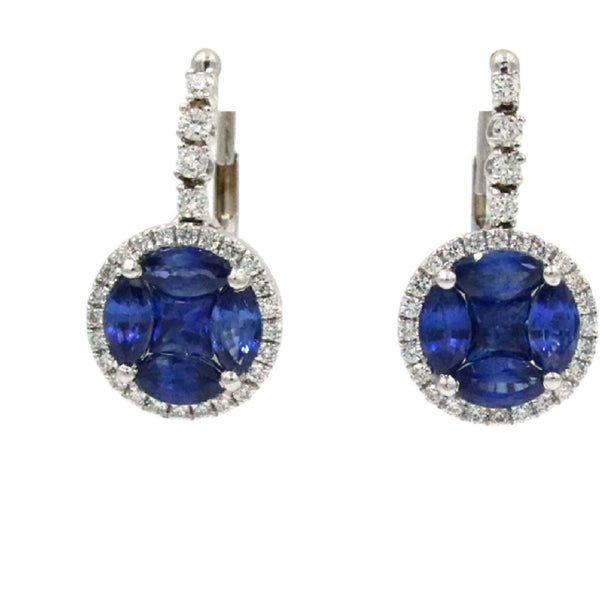 Sapphire And Diamond Earrings