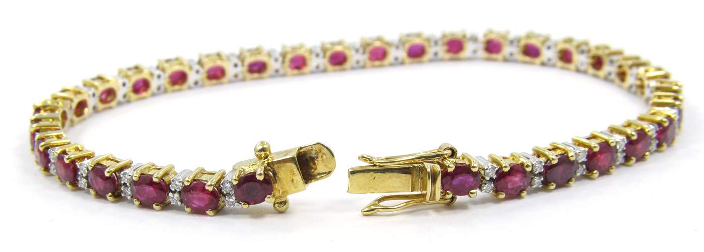 Ruby And Diamond Bracelet