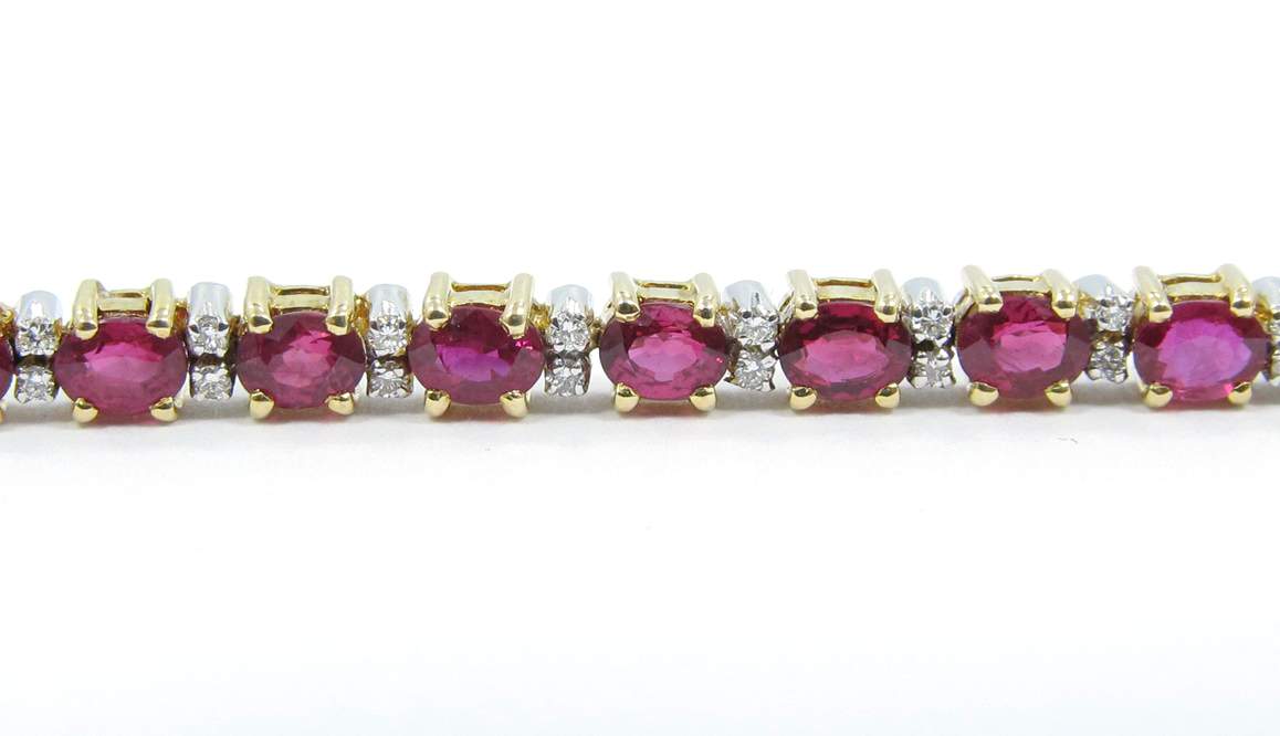 Ruby And Diamond Bracelet