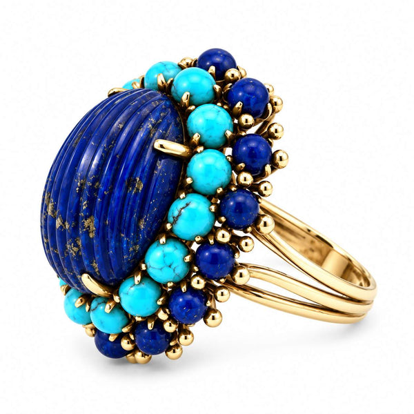 Turquoise And Lapis Lazuli Ring