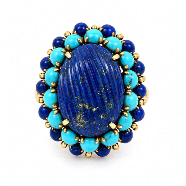 Turquoise And Lapis Lazuli Ring