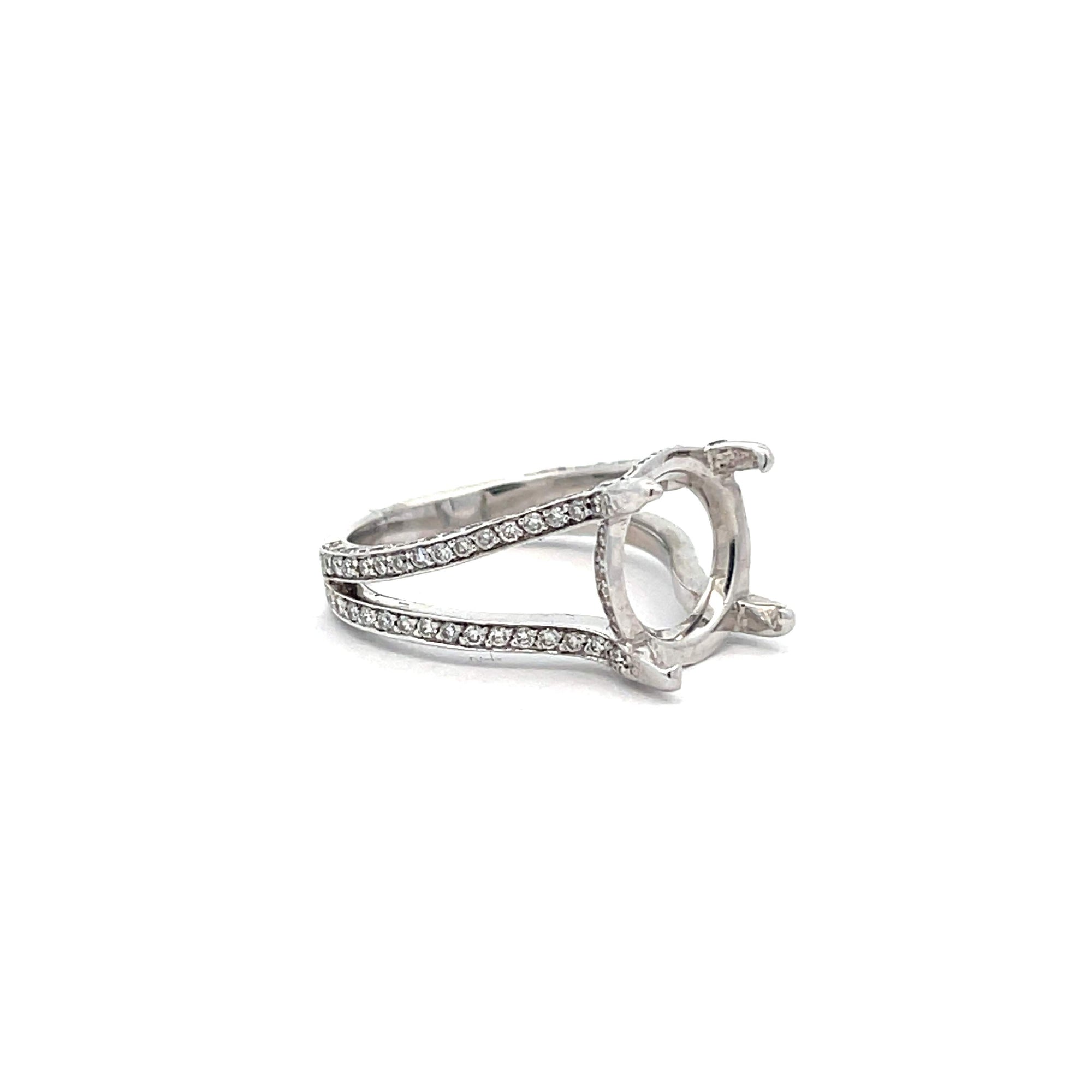 Split Shank Semi-Mount Diamond Ring
