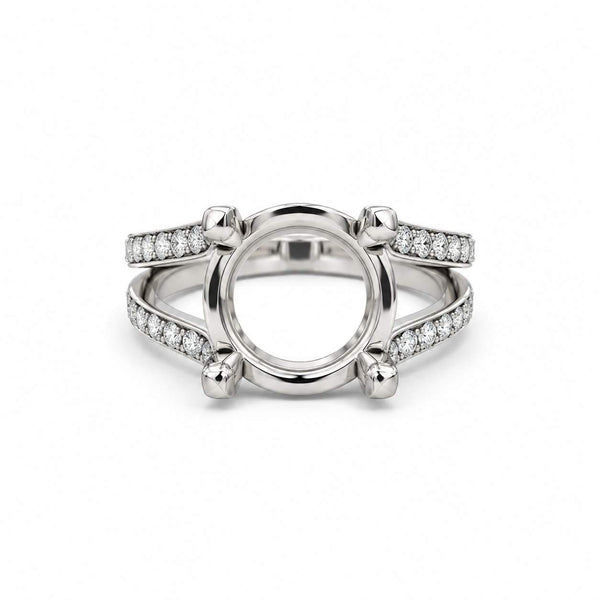 Split Shank Semi-Mount Diamond Ring