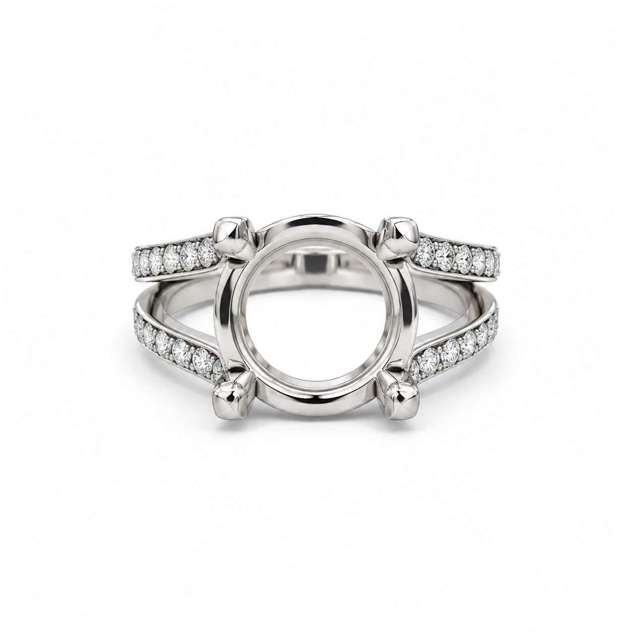 Split Shank Semi-Mount Diamond Ring