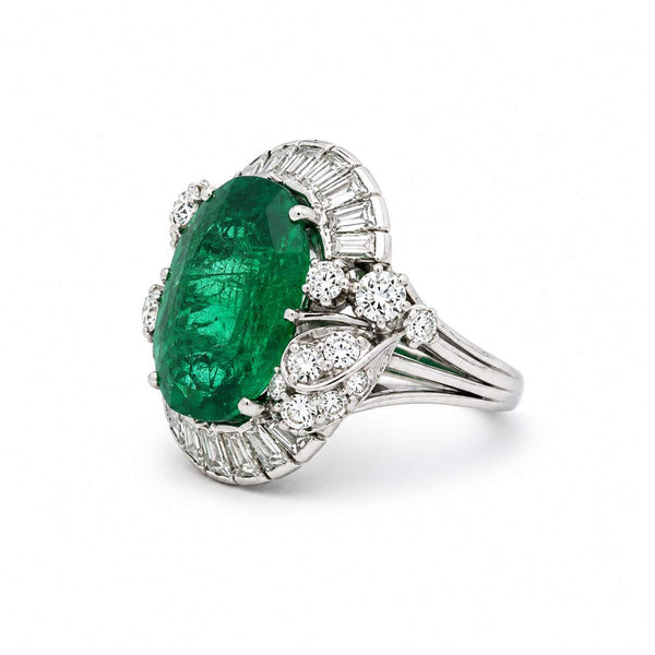 Emerald And Diamond Ring