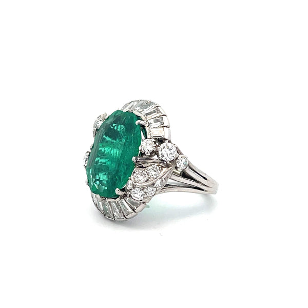 Emerald And Diamond Ring
