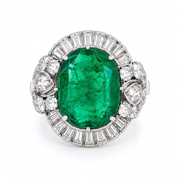 Emerald And Diamond Ring