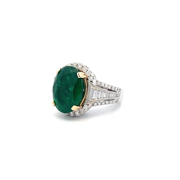 Emerald And Diamond Ring