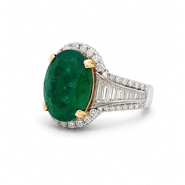 Emerald And Diamond Ring