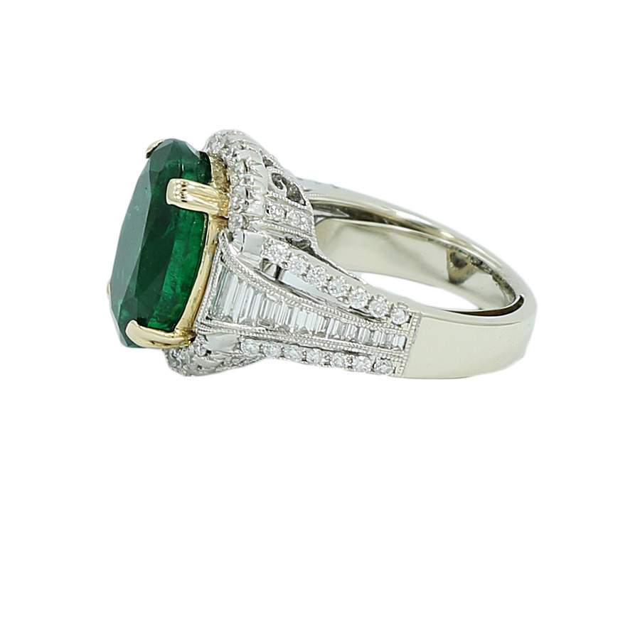 Emerald And Diamond Ring