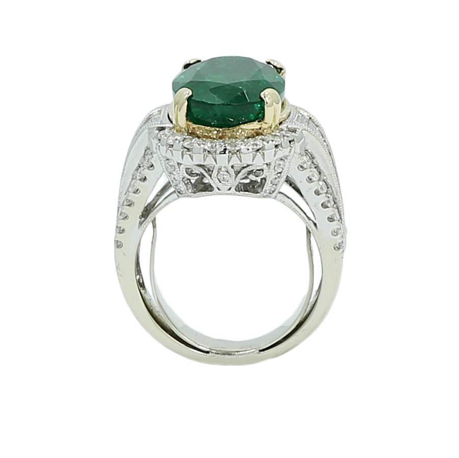 Emerald And Diamond Ring