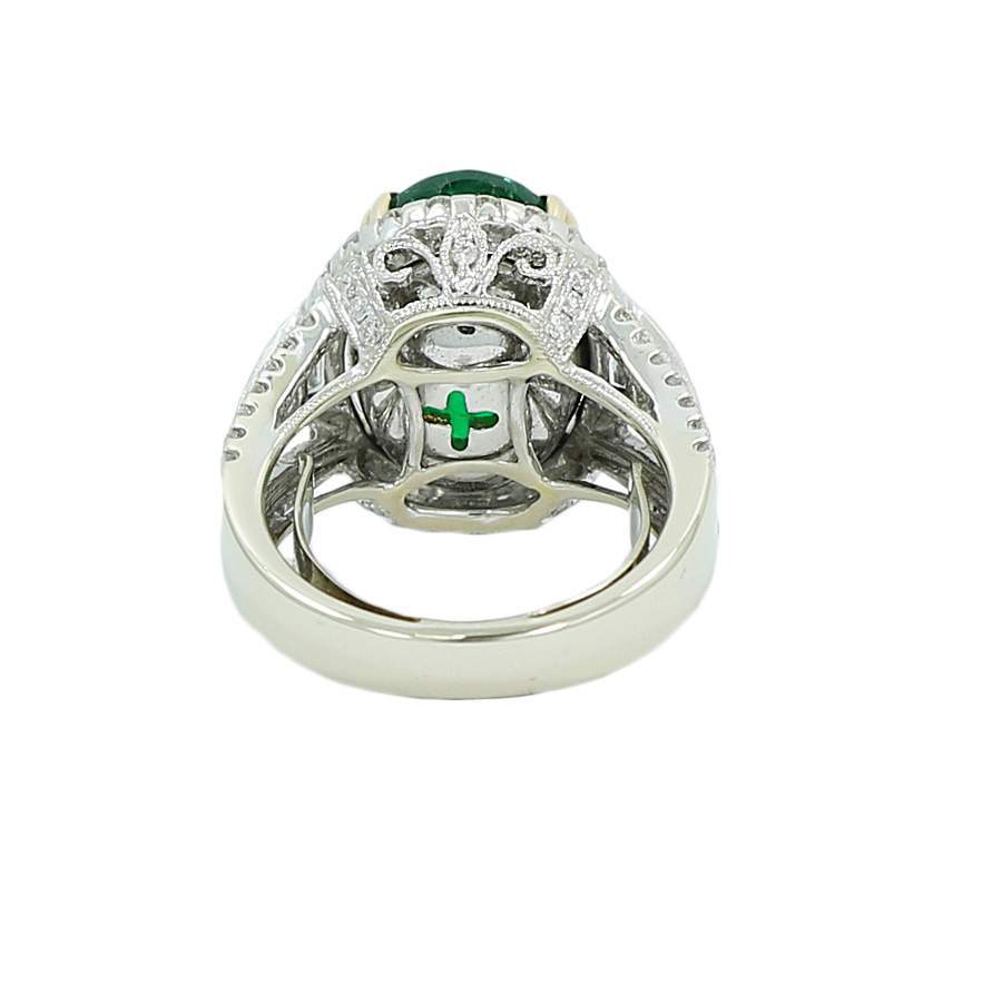 Emerald And Diamond Ring