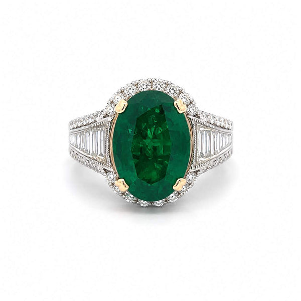 Emerald And Diamond Ring