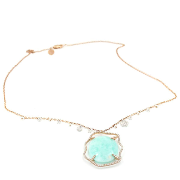 MEIRA T. DIAMOND & CHALCEDONY PENDANT