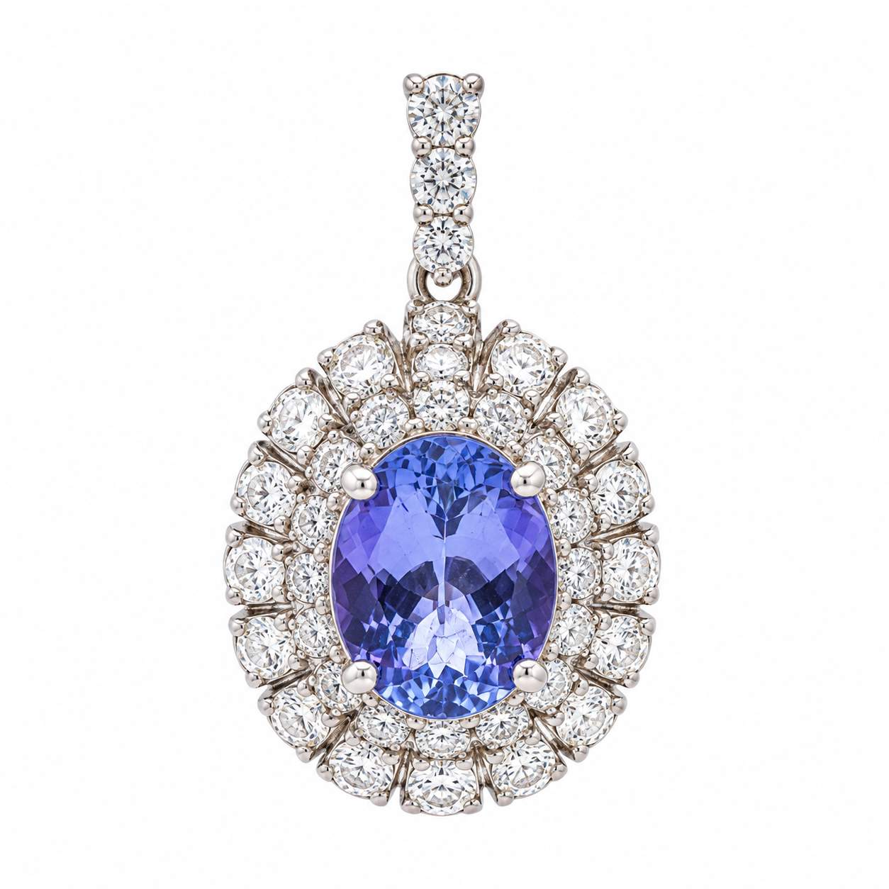 Tanzanite And Diamond Pendant