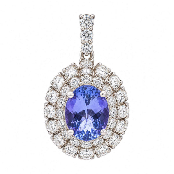 Tanzanite And Diamond Pendant