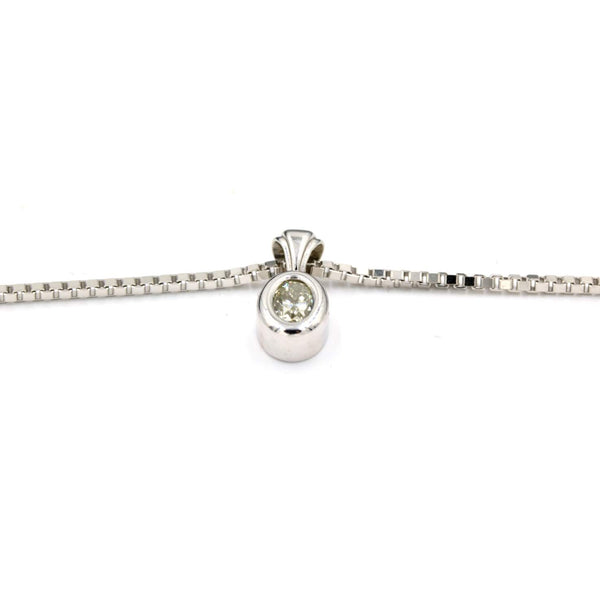 Diamond Solitaire Pendant Necklace